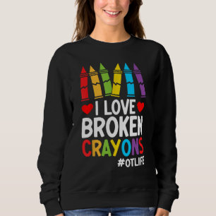 Camiseta Eu Adoro Crayons Quebrados Na Vida Funny Occupatio