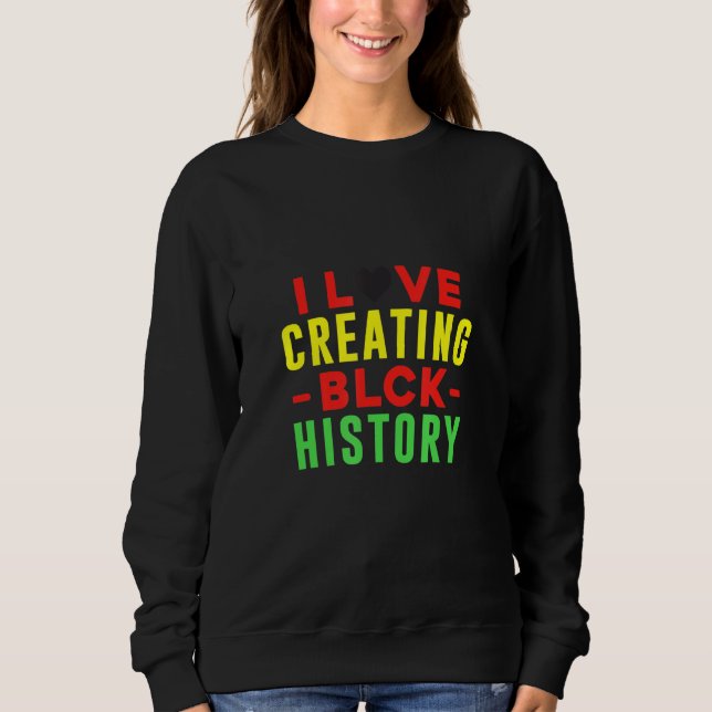 Camiseta Eu adoro Criar História Negra Original (Frente)