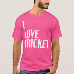 Camiseta Eu adoro cricket amantes
