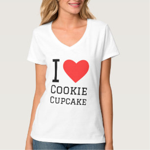 Camiseta Eu adoro cupcake de biscoito