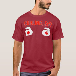 Camiseta Eu adoro curvar CURLING EH para canadenses do Cana