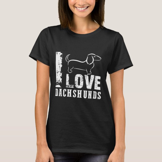 Camiseta Eu Adoro Dachshances (Frente)