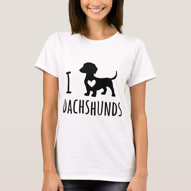 Camiseta Eu Adoro Dachshances (Frente)