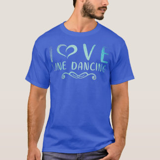 Camiseta Eu Adoro Dança De Linha De Dança