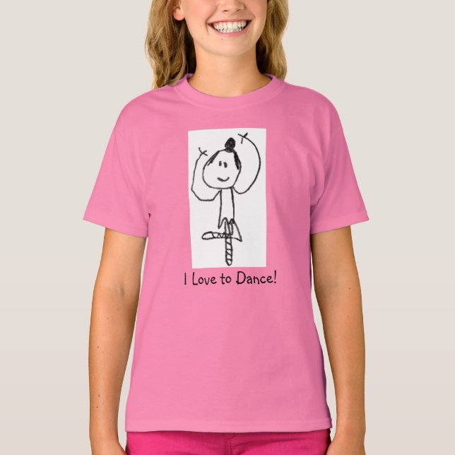 Camiseta Eu adoro dançar! (Frente)