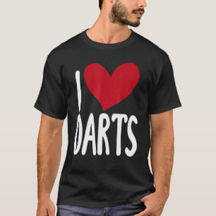 Camiseta Eu adoro dardos dizendo por dardos unisex