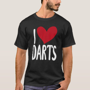 Camiseta Eu adoro dardos dizendo por dardos unisex