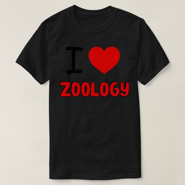 Camiseta Eu adoro design de Zoologia para presente de Zoólo (Frente do Design)