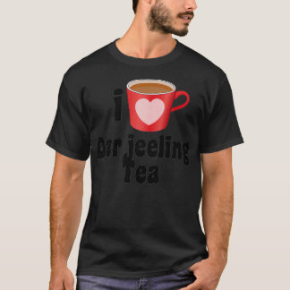 Camiseta Eu adoro Designs de chá Darjeeling para amantes de