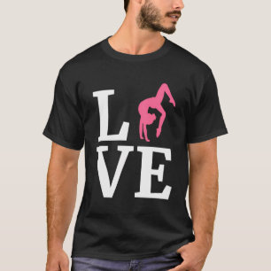 Camiseta Eu Adoro Desportes De Gymnética Para Gymnast Girls