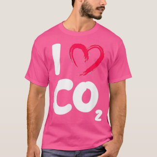 Camiseta Eu adoro dióxido de carbono CO2 Dióxido Clima Muda