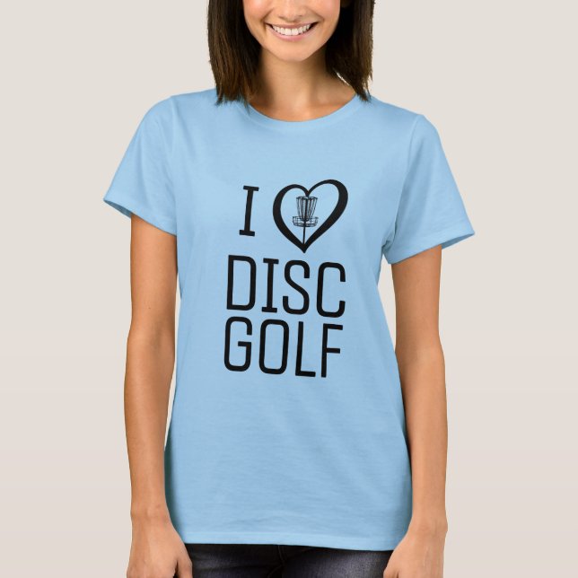 Camiseta Eu adoro disquete de golfe T shirt (Frente)