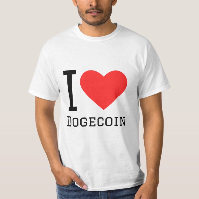 Camiseta Eu adoro dogecoin (Frente)