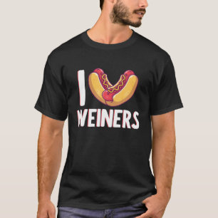 Camiseta Eu Adoro Enchidos Enchendo Chiclete Hotdog Bun Ket