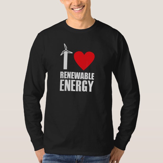 Camiseta Eu adoro energia renovável (Frente)