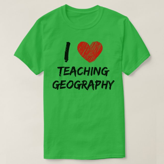 Camiseta Eu Adoro Ensinar Geografia (Frente do Design)