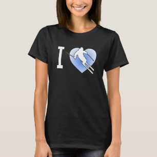 Camiseta Eu Adoro Esqui Saltando Esqui Salto Esqui Ski Salt