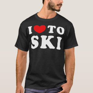 Camiseta Eu Adoro Esquiar Eu Gosto De Esquiar