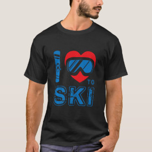 Camiseta Eu Adoro Esquiar O Esporte De inverno Snowboard Sk