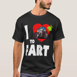 Camiseta Eu Adoro Fart! Monster Truck Farting I Heart To F