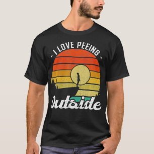 Camiseta Eu adoro fazer xixi fora do acampamento e Hiker