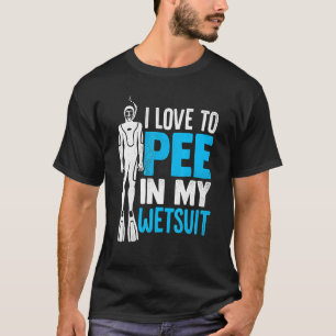 Camiseta Eu Adoro Fazer Xixi No Meu Fato De Wetket Scuba Di
