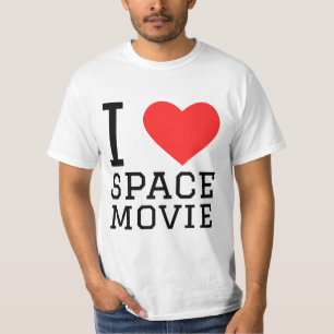 Camiseta Eu adoro filme espacial