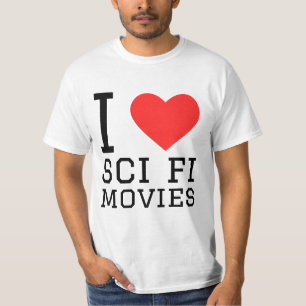 Camiseta Eu adoro filmes de ficção científica