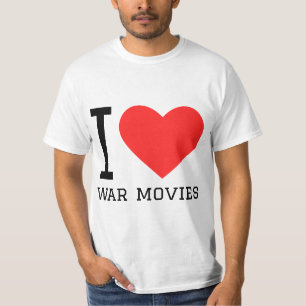 Camiseta Eu adoro filmes de guerra