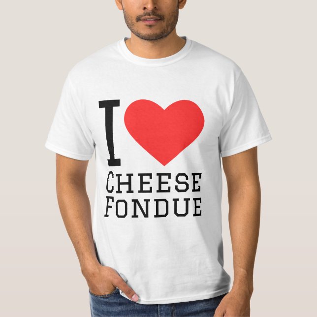 Camiseta Eu adoro fondue de queijo (Frente)