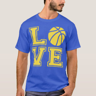 Camiseta Eu adoro fonte Dourada de basquete