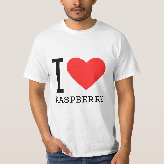 Camiseta Eu adoro framboesa (Frente)