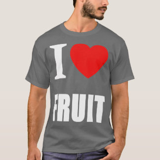 Camiseta Eu Adoro Fruta Para Homens Mulheres E Estudantes V