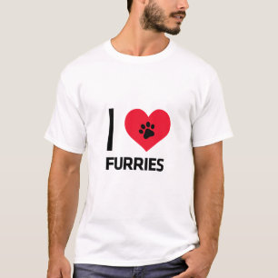 Camiseta Eu Adoro Furtos De Coração Pata De Fúria Imprim