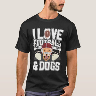 Camiseta Eu Adoro Futebol E Cachorros Cachorros Cachorros C
