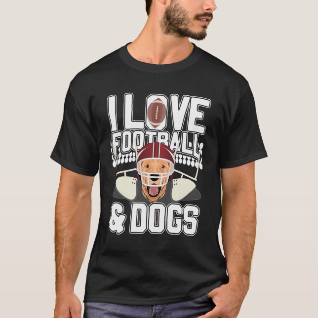 Camiseta Eu Adoro Futebol E Cachorros Cachorros Cachorros C (Frente)