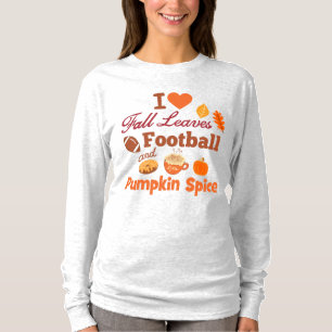 Camiseta Eu adoro futebol e especiarias de abóbora