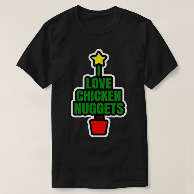 Camiseta Eu Adoro Galinhas Nuggets (Frente do Design)