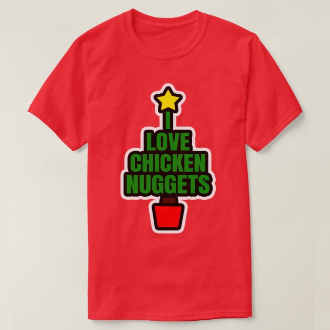 Camiseta Eu Adoro Galinhas Nuggets (Frente do Design)