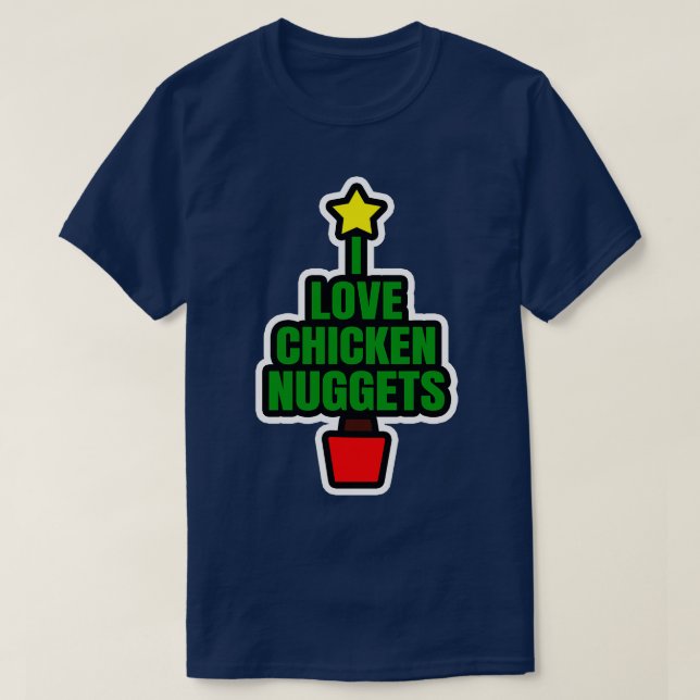 Camiseta Eu Adoro Galinhas Nuggets (Frente do Design)