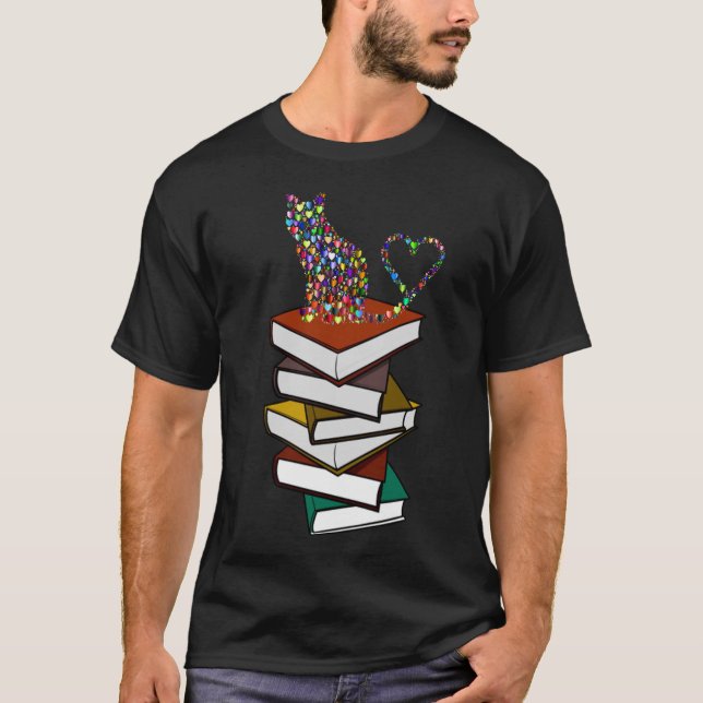 Camiseta Eu Adoro Gatos E Livros (Frente)