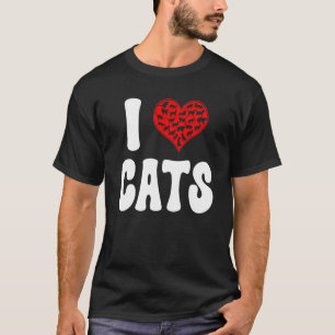 Camiseta Eu Adoro Gatos Eu Amo Gatos Por Gato Groovy Gato