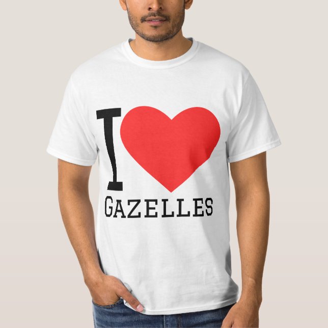Camiseta Eu adoro gazelas (Frente)