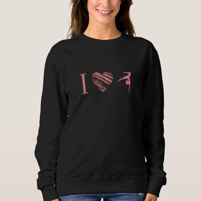 Camiseta Eu adoro ginástica de mão As Mãos da ginástica des (Frente)