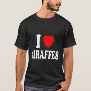 Camiseta Eu Adoro Girafas no Zoo Africano Favorito
