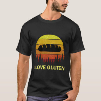 Camiseta Eu Adoro Gluten Funny Assar Pun Cote Para Bread Ma
