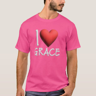 Camiseta Eu Adoro Grace Name Personalised Girl Aman H