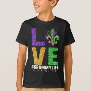 Camiseta Eu Adoro Grammy Life Mardi Gras Grammylife Fleur D