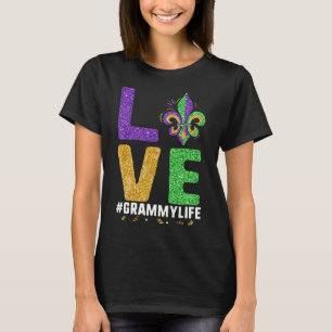 Camiseta Eu Adoro Grammy Life Mardi Gras Grammylife Fleur D