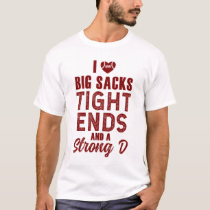Camiseta Eu adoro Grandes Sacks de Entalhe e Forte D